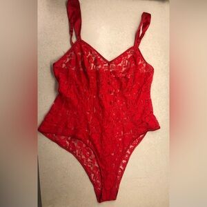 Victoria’s Secret Red Lace Teddy - Size Large